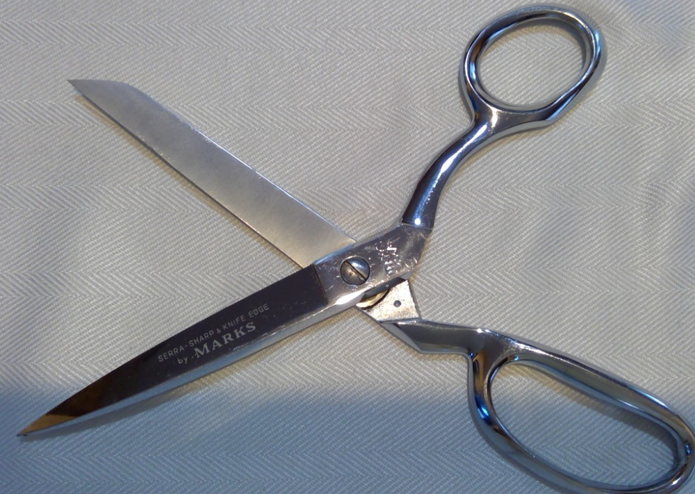 SerraSharp by Marks - 8" chrome scissors for polyester doubleknits - MARKS 404/8