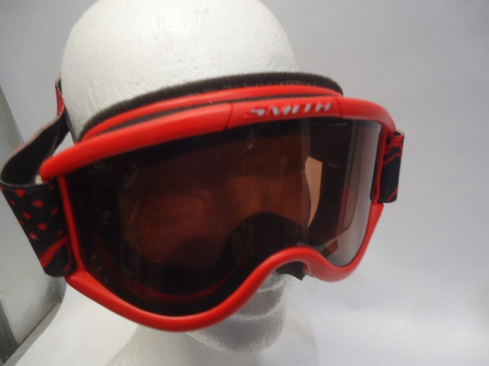Smith Optics Ski Goggles Adjustable Ventilated Red Frame  Great Shape