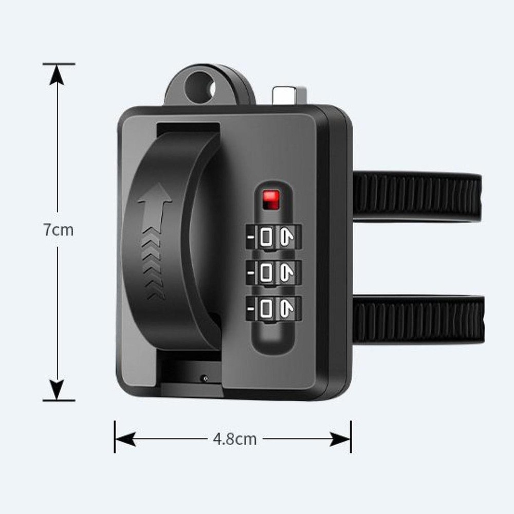 Helmet Security Lock Bicycle Helmet Lock 3 Dial Lock Combination Code Helmet