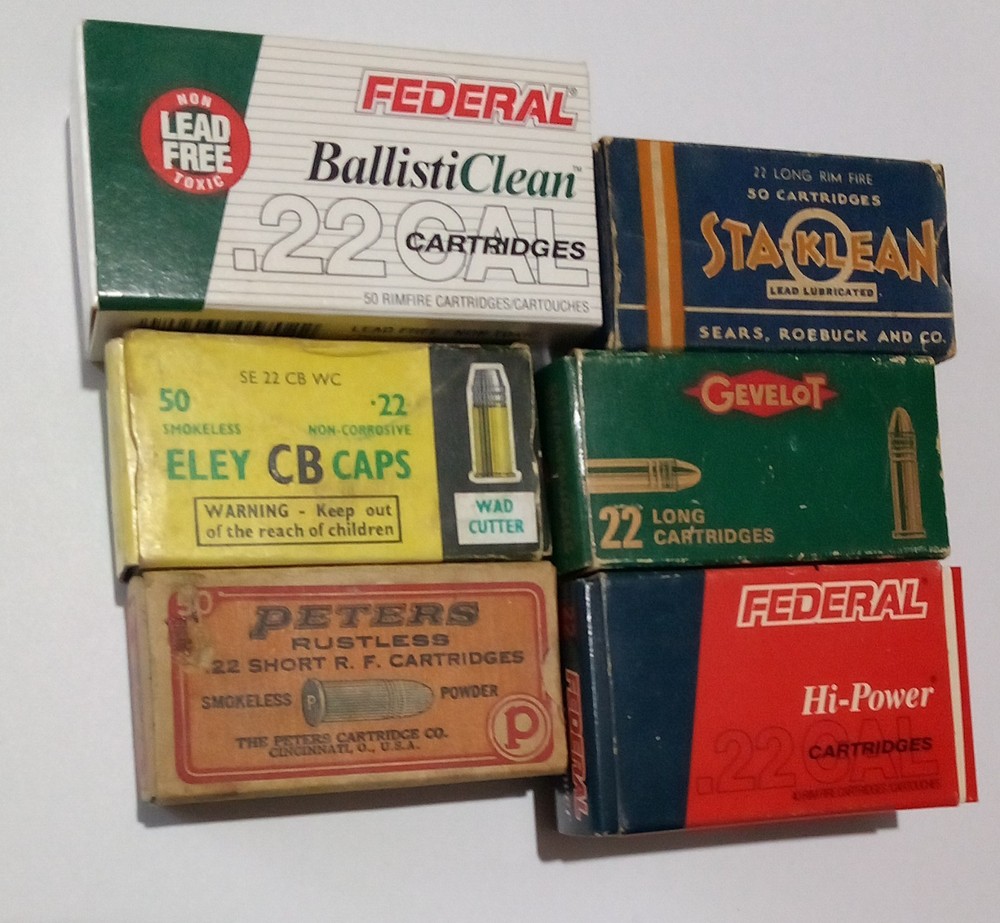 Empty Lot Of .22 Ammo Boxes 6 Different