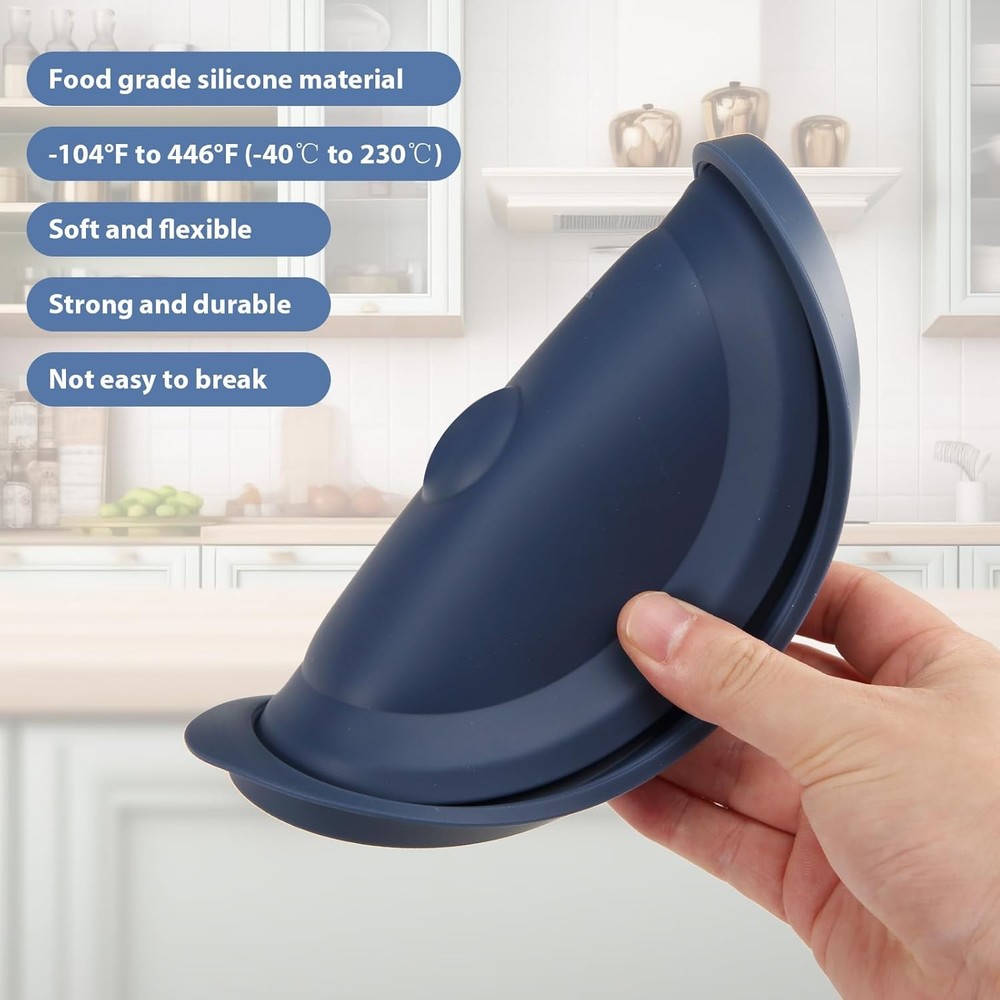 Replacement Lids for Pyrex 7201-PC 4 Cup, Silicone 4 Dark Blue 2pack