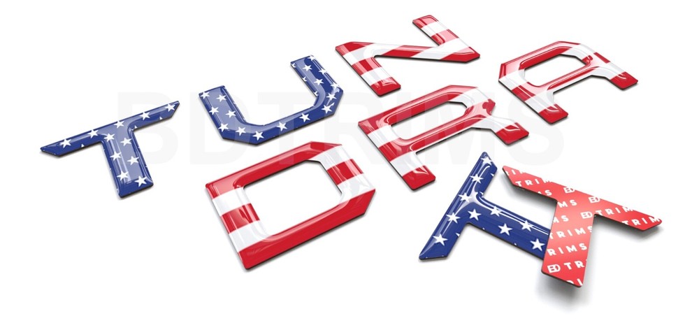 USA Flag Reflective 3D Raised Letters compatible with Tundra 2014-2021 Tailgate