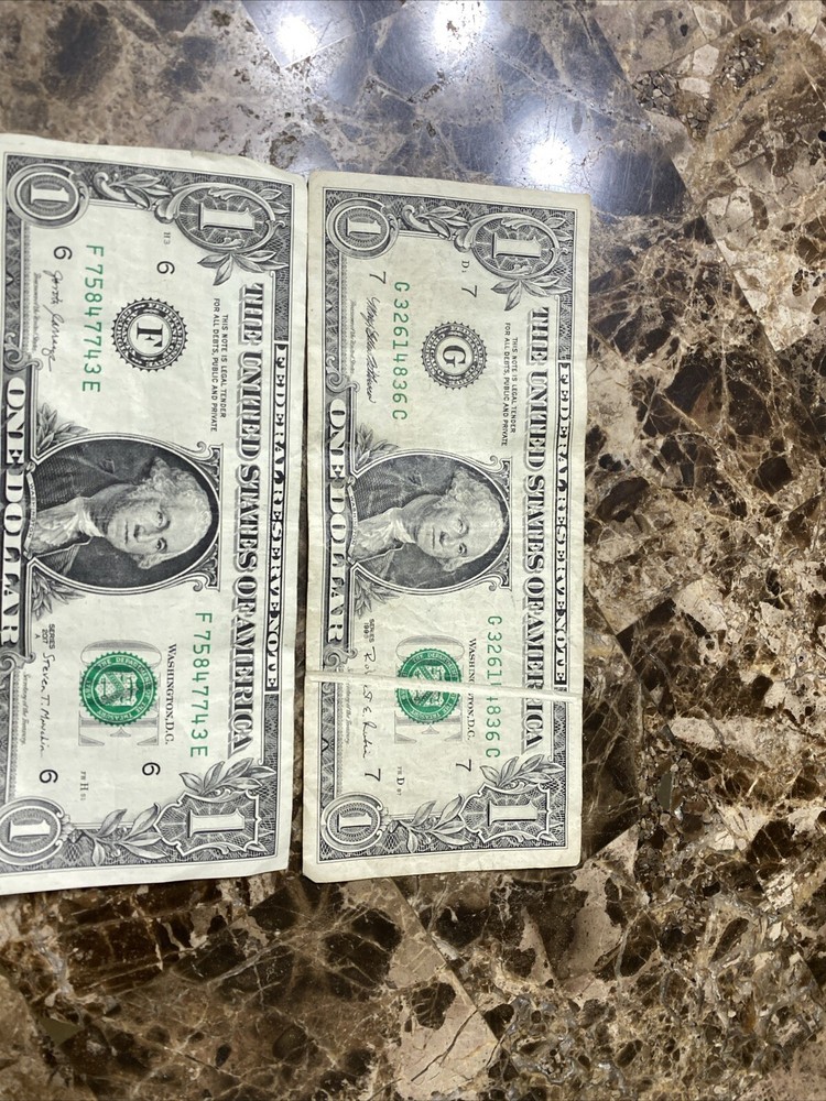 Error Notes Inking Offset Dollar Bill