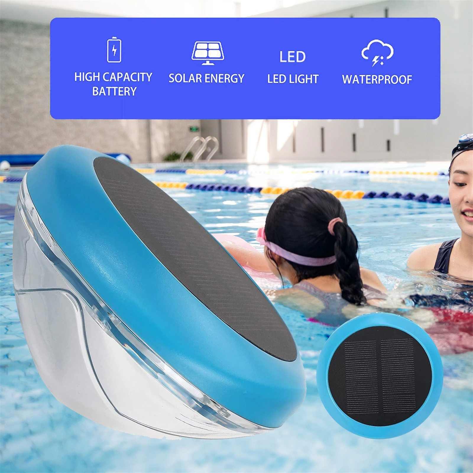 Solar LED RGB Light Outdoor Garden Pond Swimming Pool Floating Waterproof Lamps