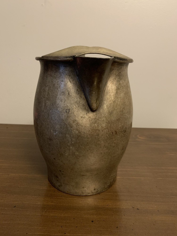 silver on copper pitcher 7” vintage