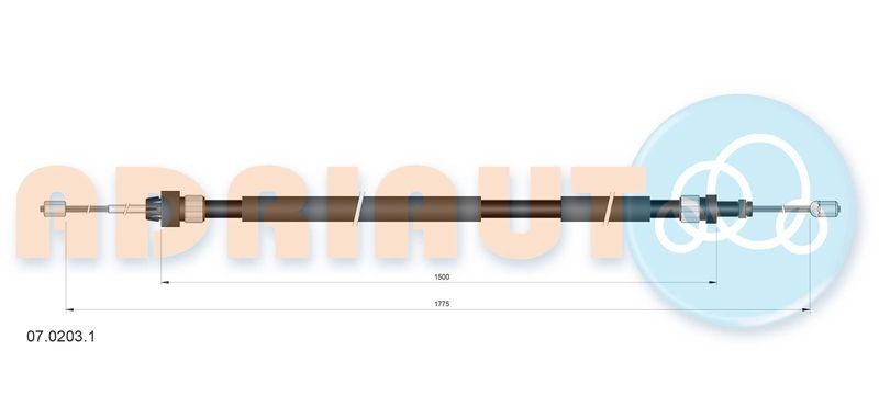 Cable Pull, parking brake ADRIAUTO 07.0203.1