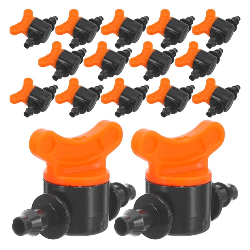 30 Pcs Capillary Mini Valve Drip Irrigation Shut off Valves System Barbed