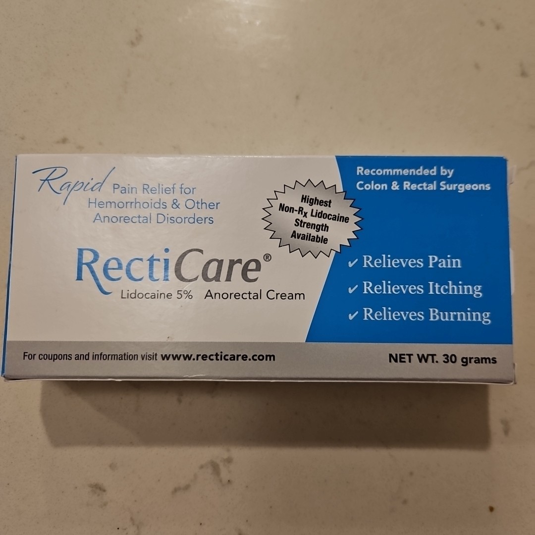 Recticare Anorectal Rapid Pain Relief Cream 30g Exp 06/2026+