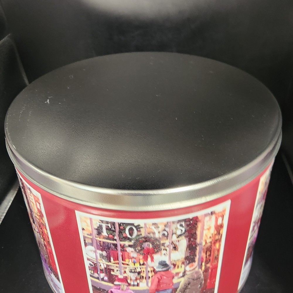 Christmas Theme Popcorn Tin Empty