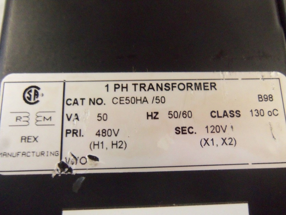 REX CE50HA/50 TRANSFORMER UNMP