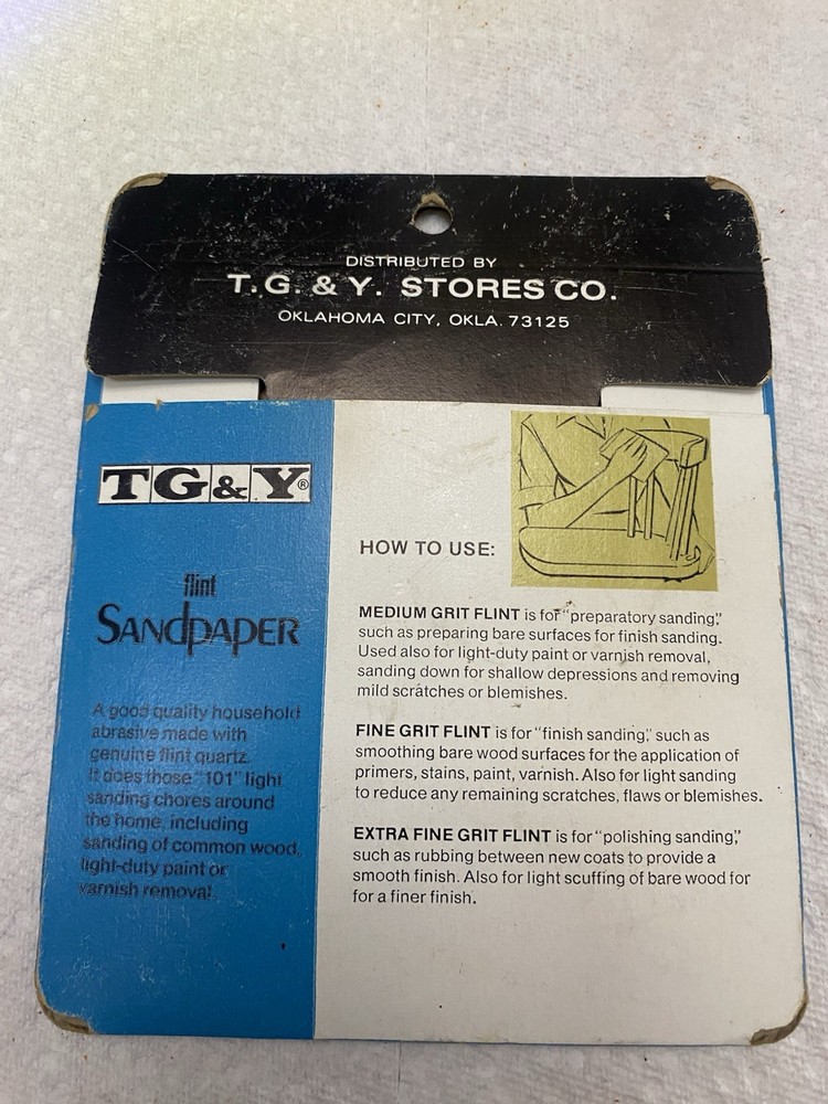 VINTAGE TG&Y SANDPAPER