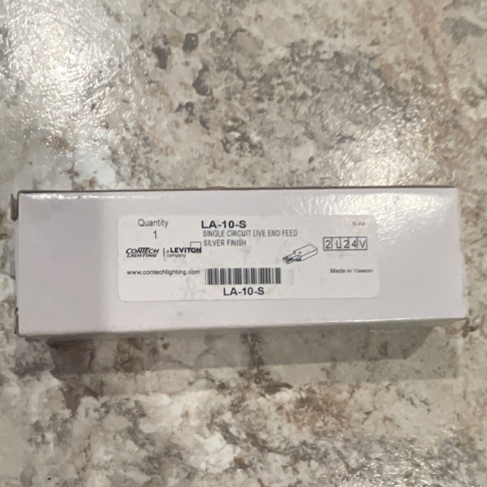 ConTech Lighting LA-10-S Single Circuit Live End Feed Silver Model LA-10-S