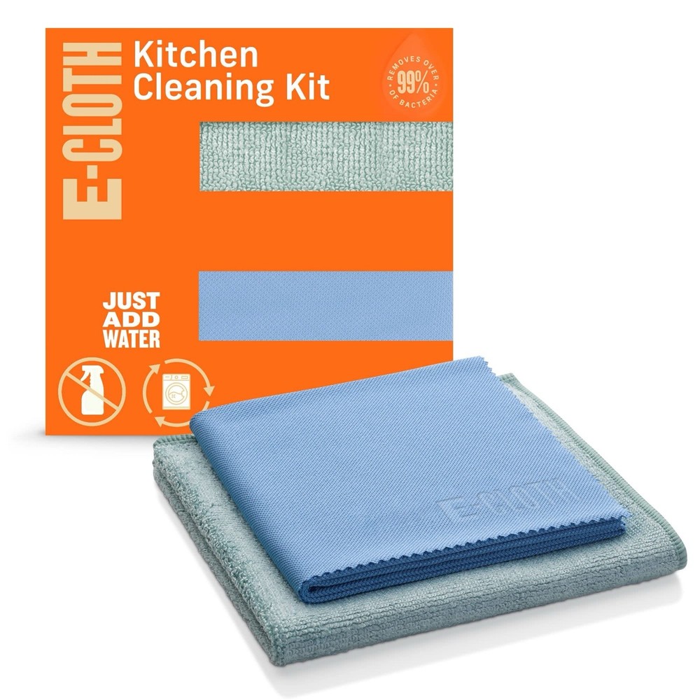 E-Cloth Kitchen Cleaning 2 Pack Microfiber Cleaning Cloths