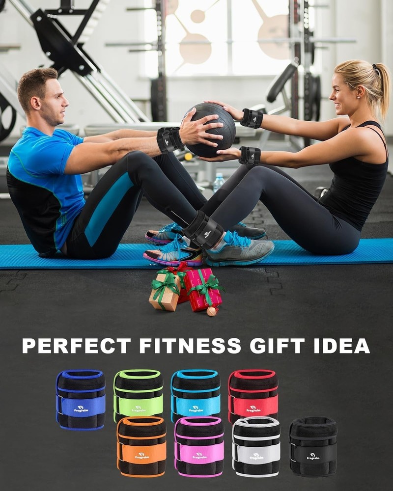 Adjustable Ankle Weights 3lb Pair with Removable Weights