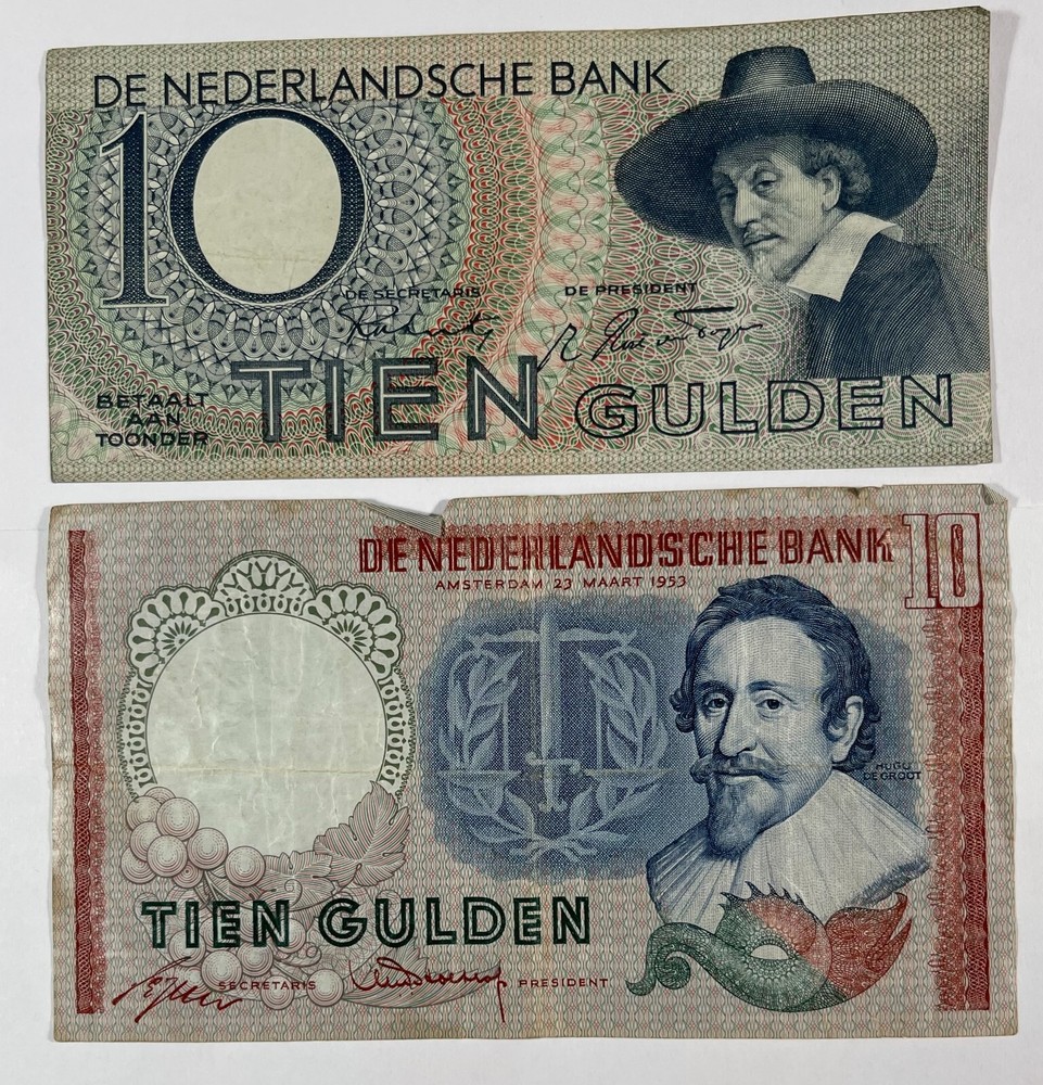Netherlands 9 mixed notes (#433) mixed grades.