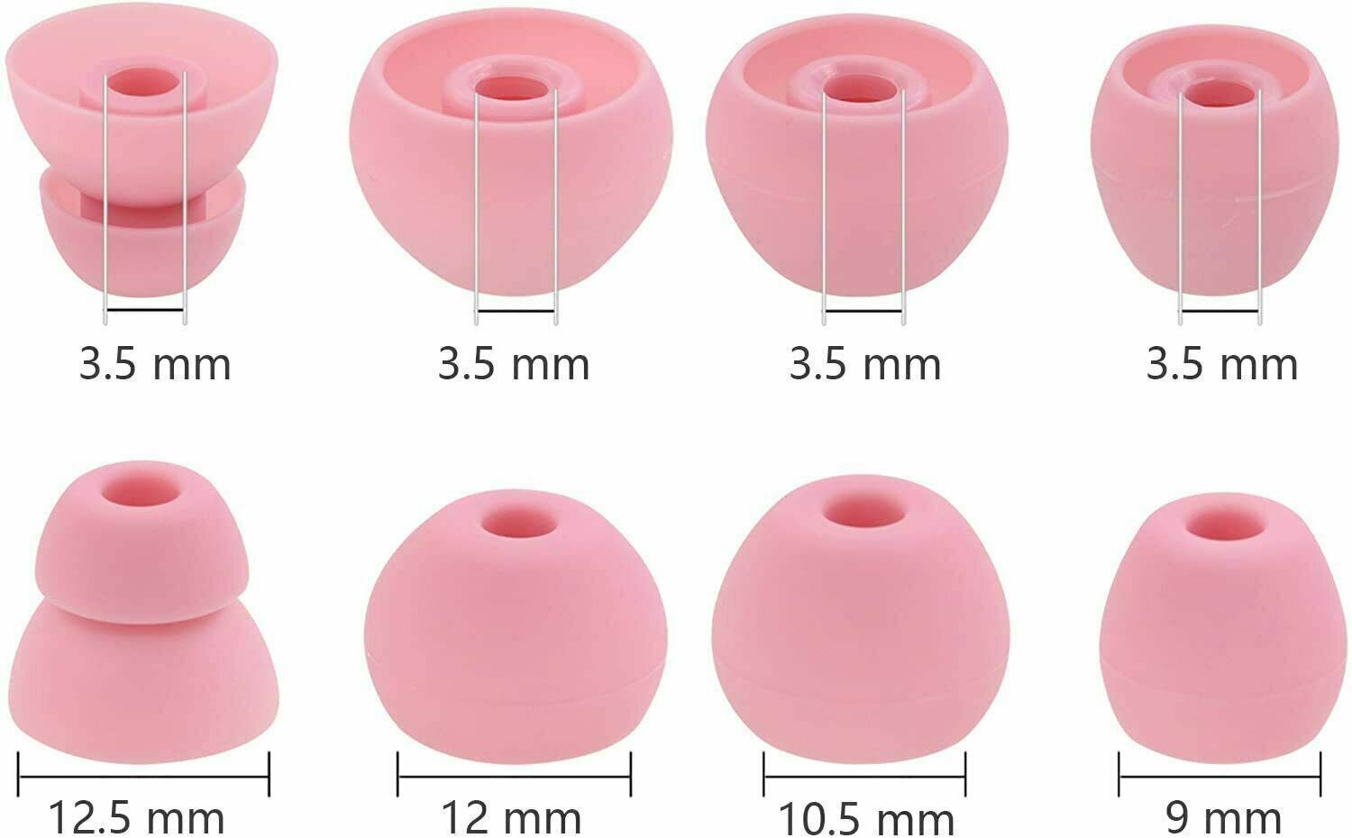 4 Pairs For Beats Powerbeats Pro Ear Tips Buds Silicone True Wireless Headphones