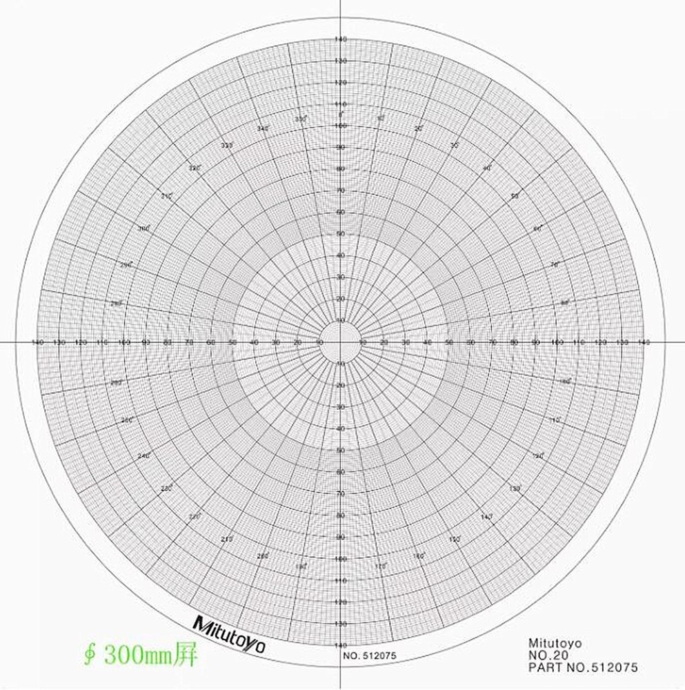 Optical Comparator Chart For Profile Projector Overlay Chart For Mitutoy 512075