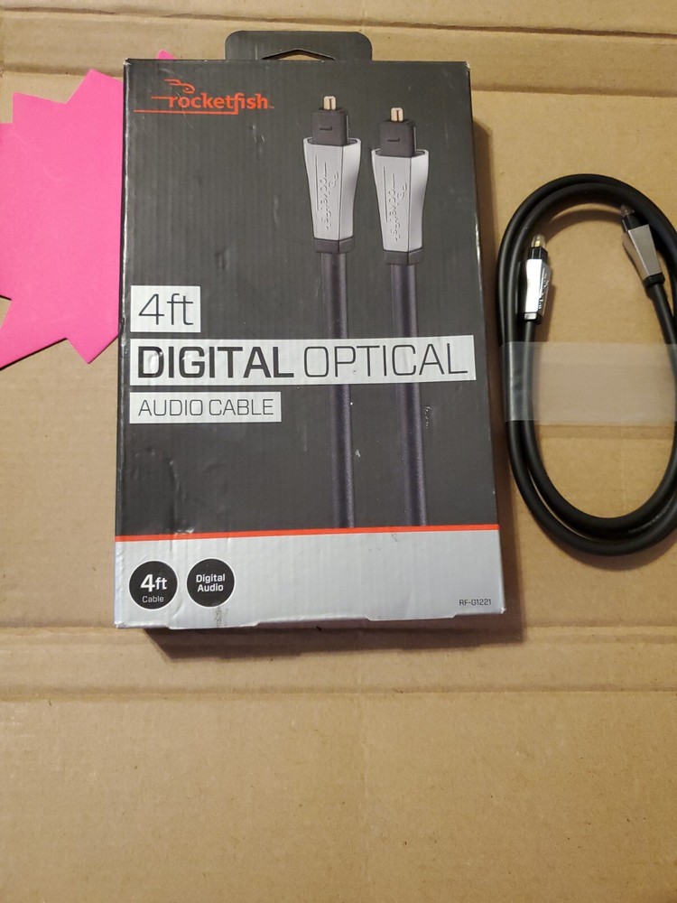 Rocketfish- 4' Toslink Optical Audio Cable - RF-G1221 Black