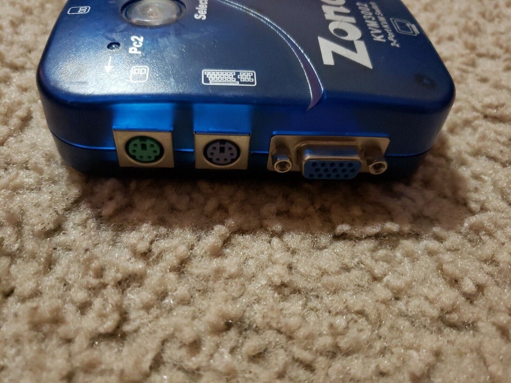 ZONET KVM3002 2 PORT KVM SWITCH NO CABLE