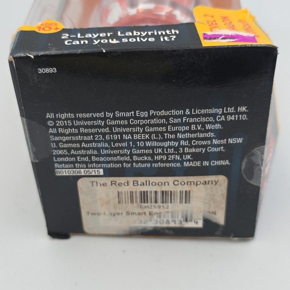 BEPUZZLED SMART EGG LABYRINTH PUZZLE LEVEL 2 DRAGON NEW Damaged Box