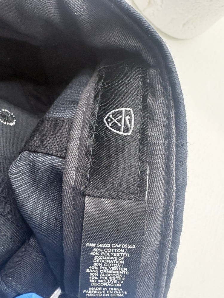 Nike Golf Black Adjustable Strap Hat Lightweight Golfing Cap Cotton Polyester