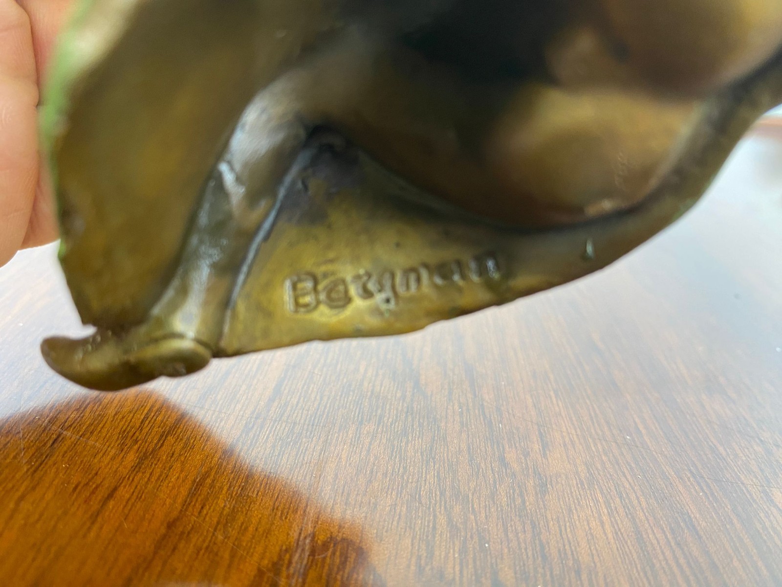 Bronze sculpture semi-naked woman Viennese style after Franz Bergman