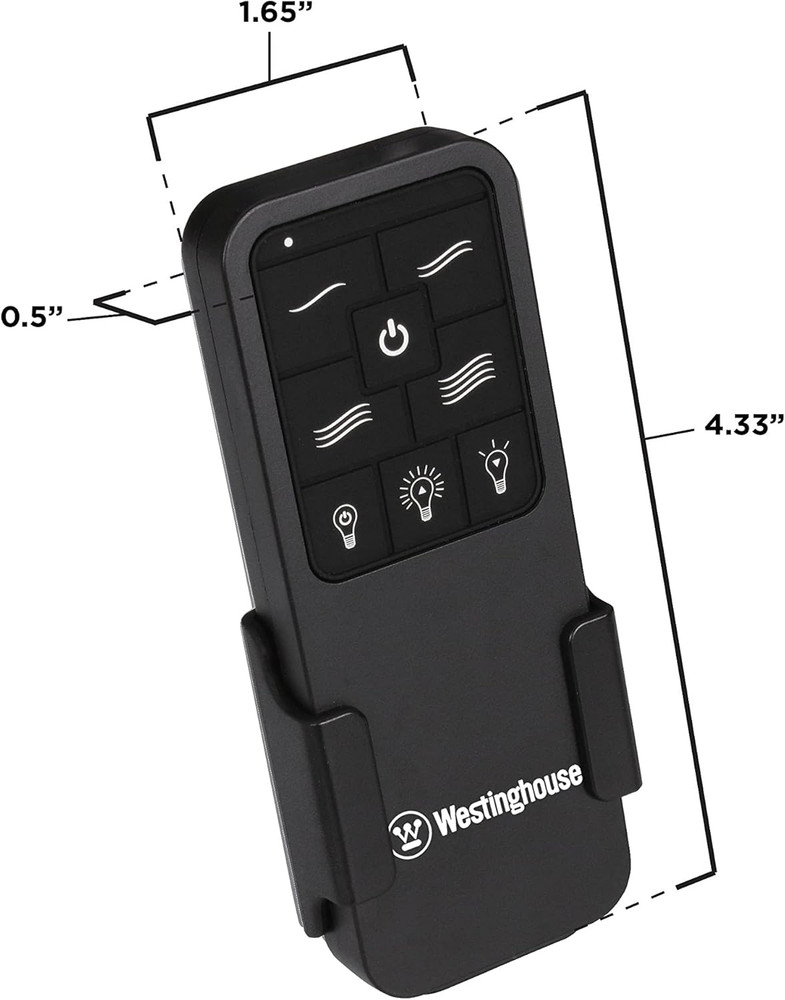7787900 Four Speed Black Ceiling Fan Remote Control with Backlit Buttons