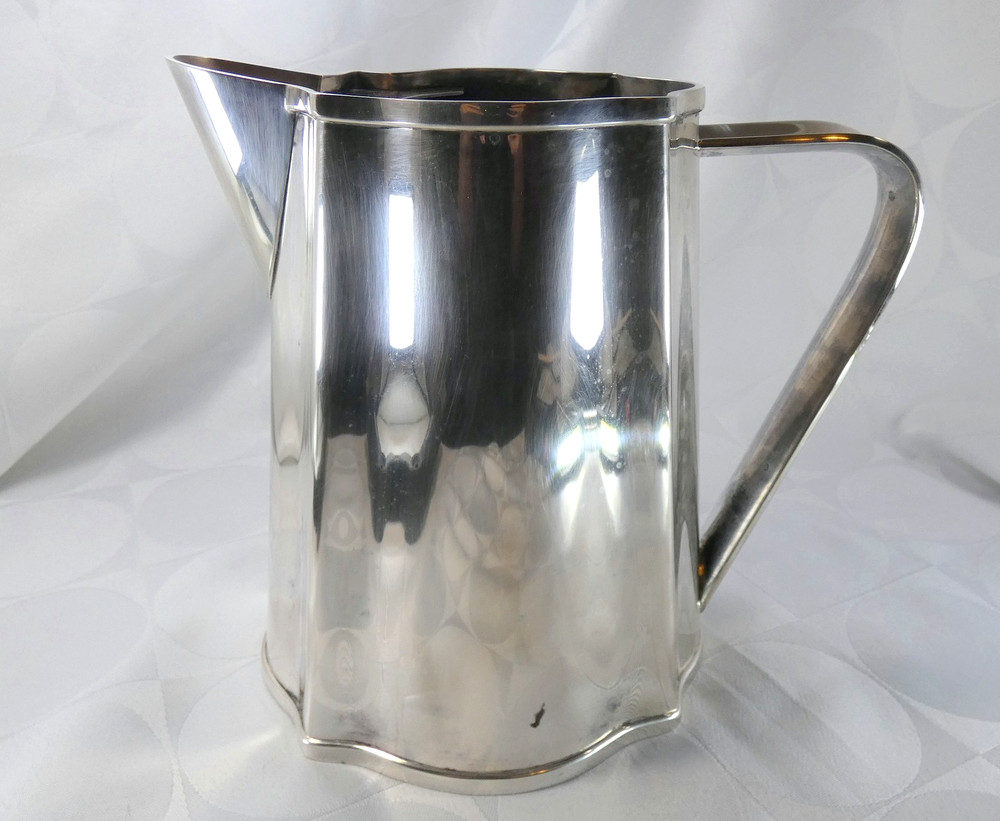 Signed St James Brazil MCM Silver Plate MEDIUM Pitcher Jug READ