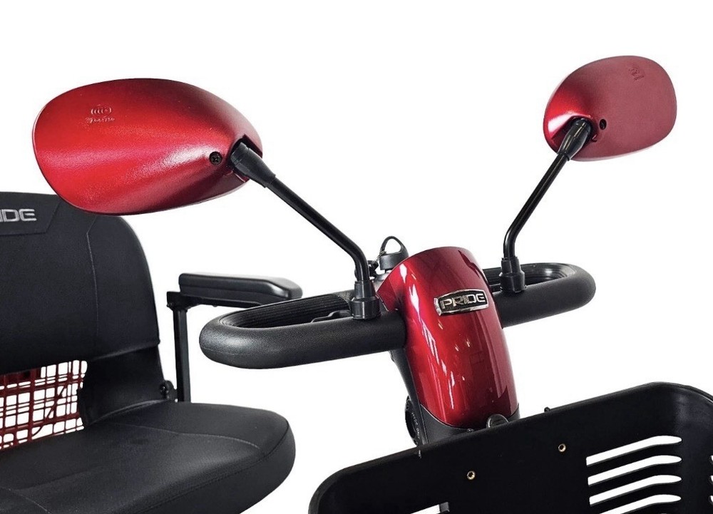 Red Rear View Mirror Pair For Most Pride Mobility Scooters