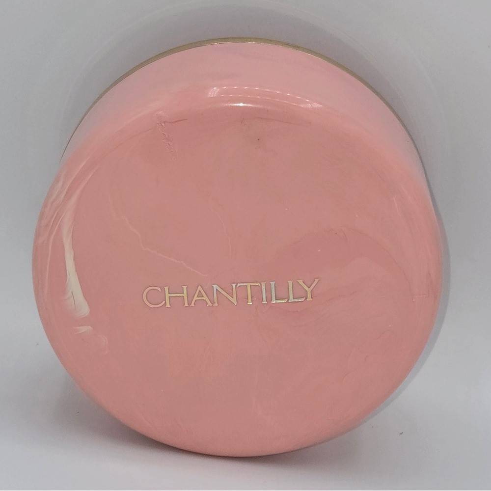 Vintage Chantilly Dusting Powder Box  Solid Pink Plastic Case Empty