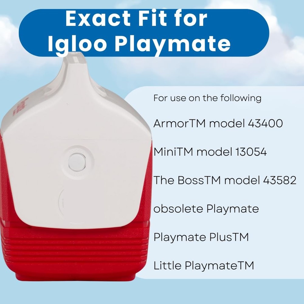 telehybrid Cooler Replacement Button & Spring Kit for Igloo 4 Pack, White