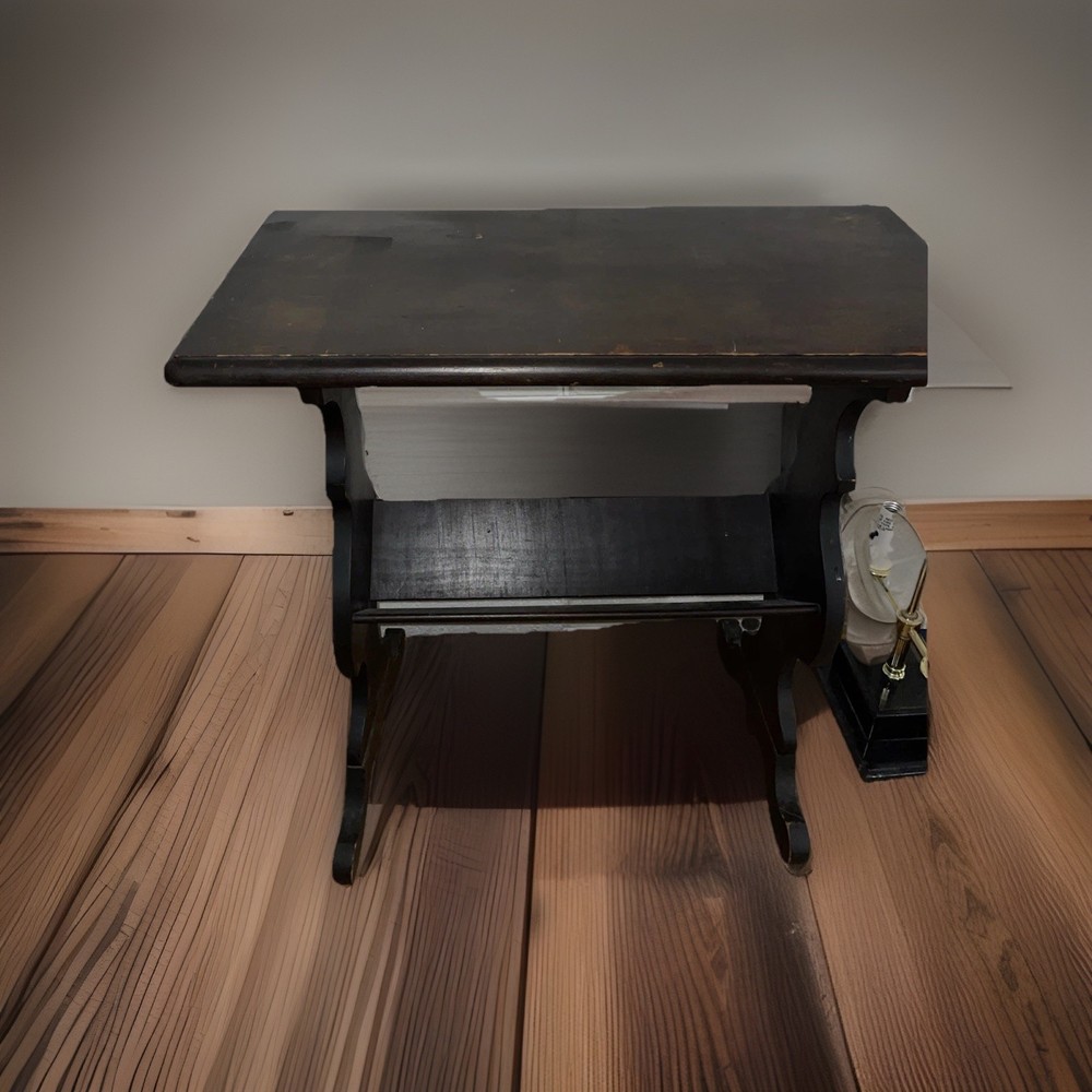 Vintage Solid Wood  Bookshelf Table / End Table