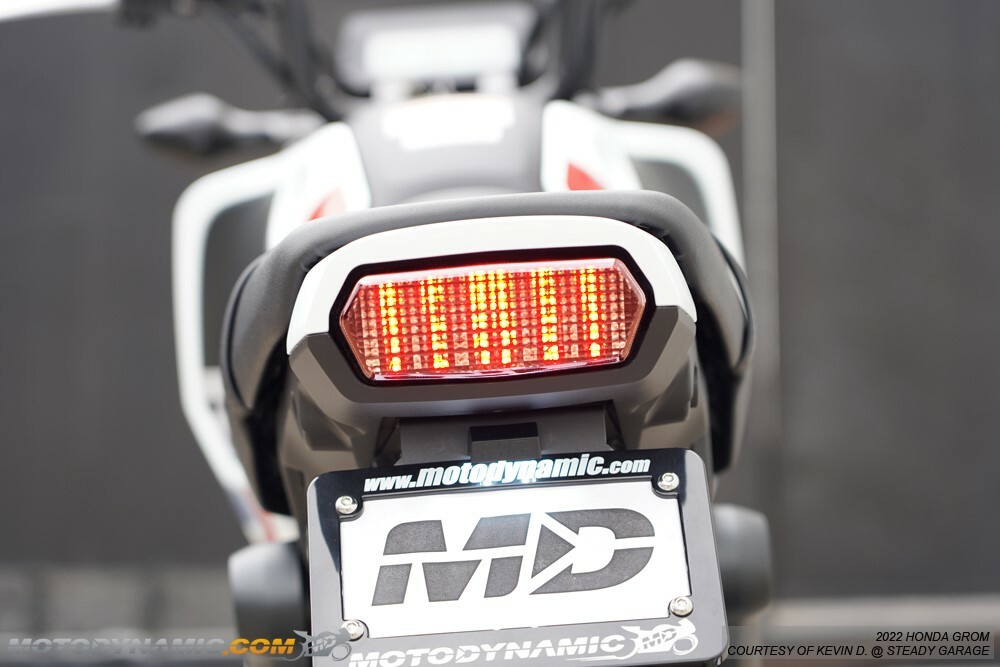 INTEGRATED Turn Signals LED Tail Light CLEAR LENS Fits 2022-2023 Honda Grom 125