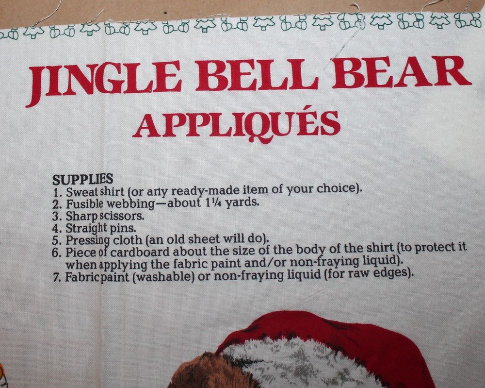 Jingle Bell Bear Appliques