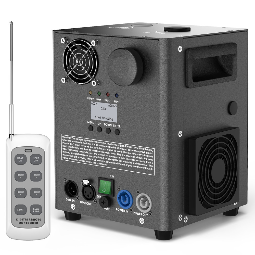 Large Cold Spark Machine 1200W DMX Stage Firework Machine 6.6-9.8ft Wedding