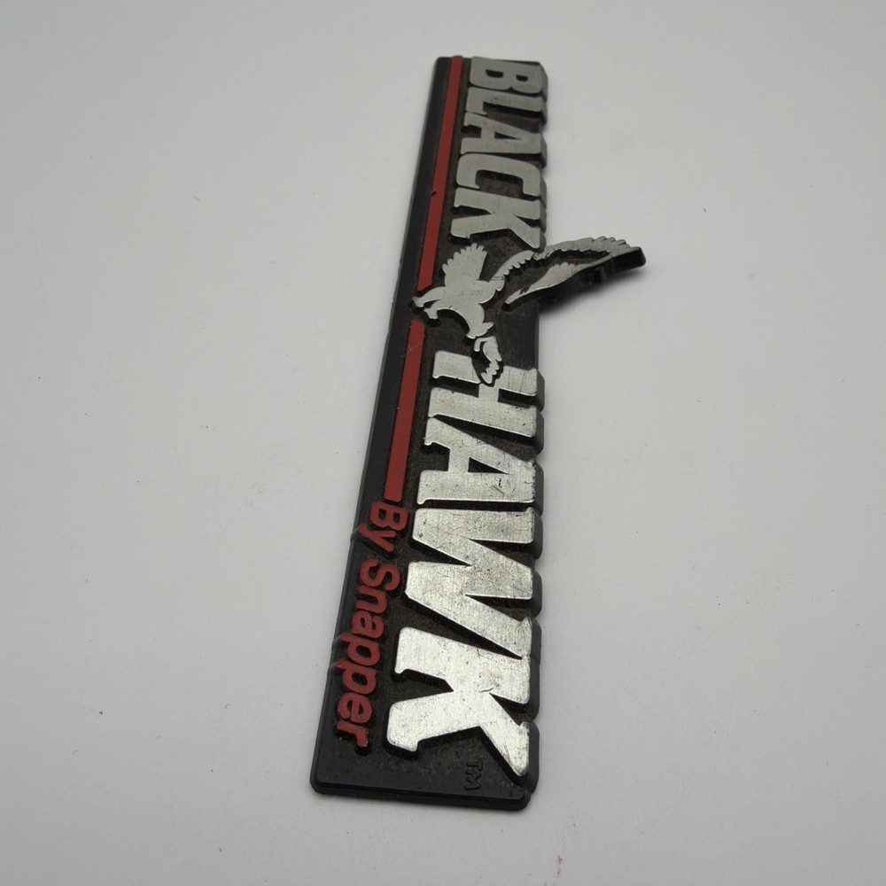 Vintage Black Hawk by Snapper Logo Emblem Badge