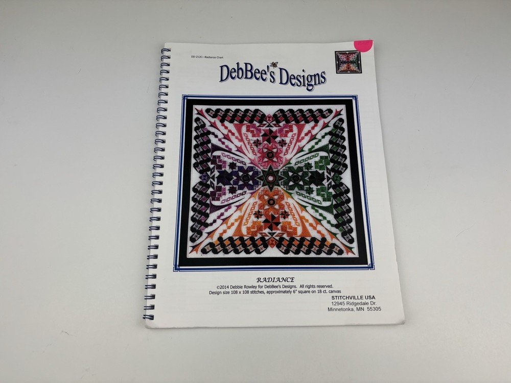 DebBee’s designs Radiance needlepoint pattern Mandala Sampler 7S