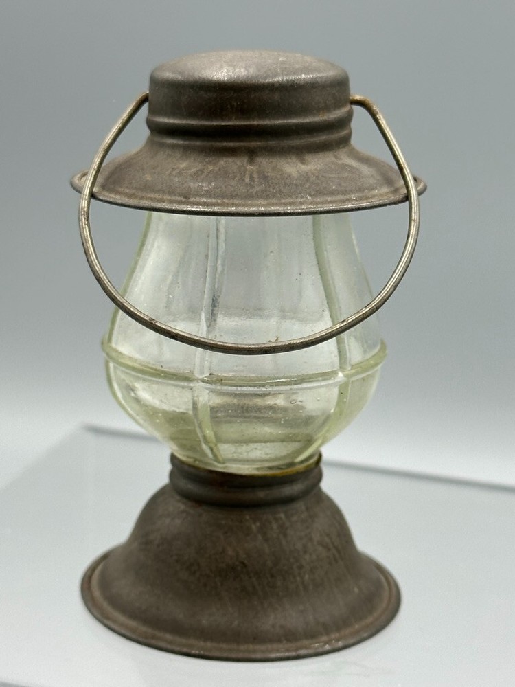 Antique LANTERN Figural VICTORY Glass Co CANDY CONTAINER E&A 443