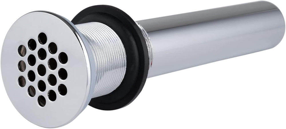 Grid Drain Strainer Assembly without Overflow for Bathroom Sink, C.O. Plug Grid