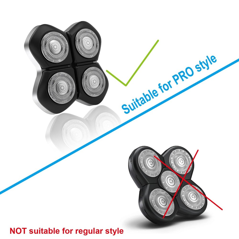 4PCS Double Ring Replacement Blades Compatible with FREEBIRD Flexseries Pro...