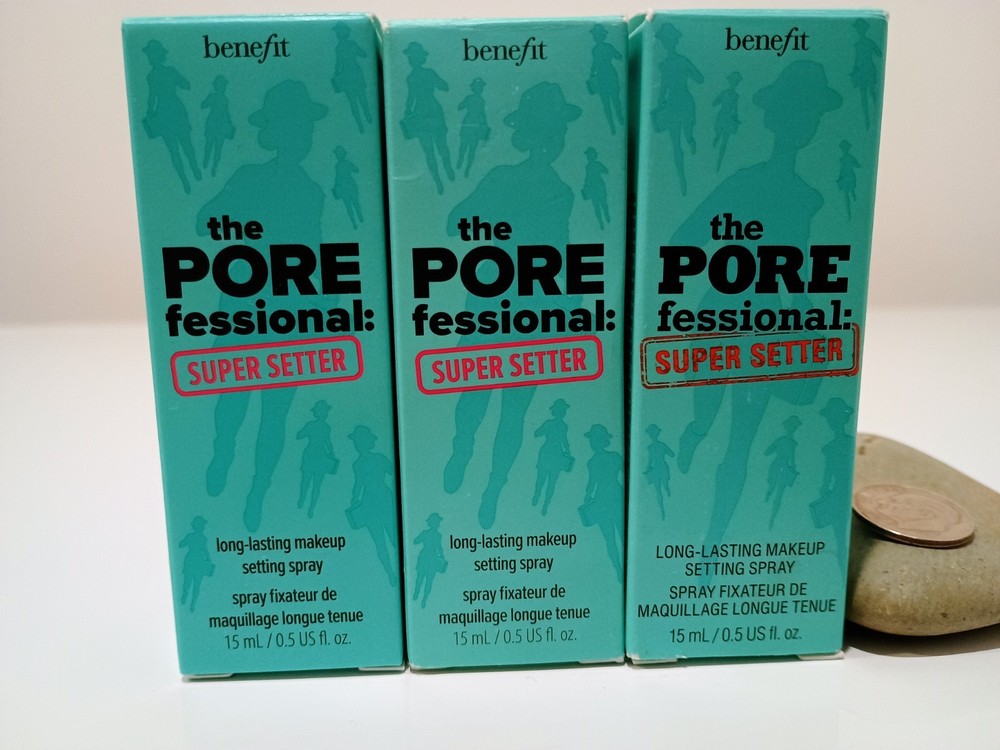 x3 Benefit Porefessional Super Setter Long Lasting Setting Spray Mini 0.5oz each