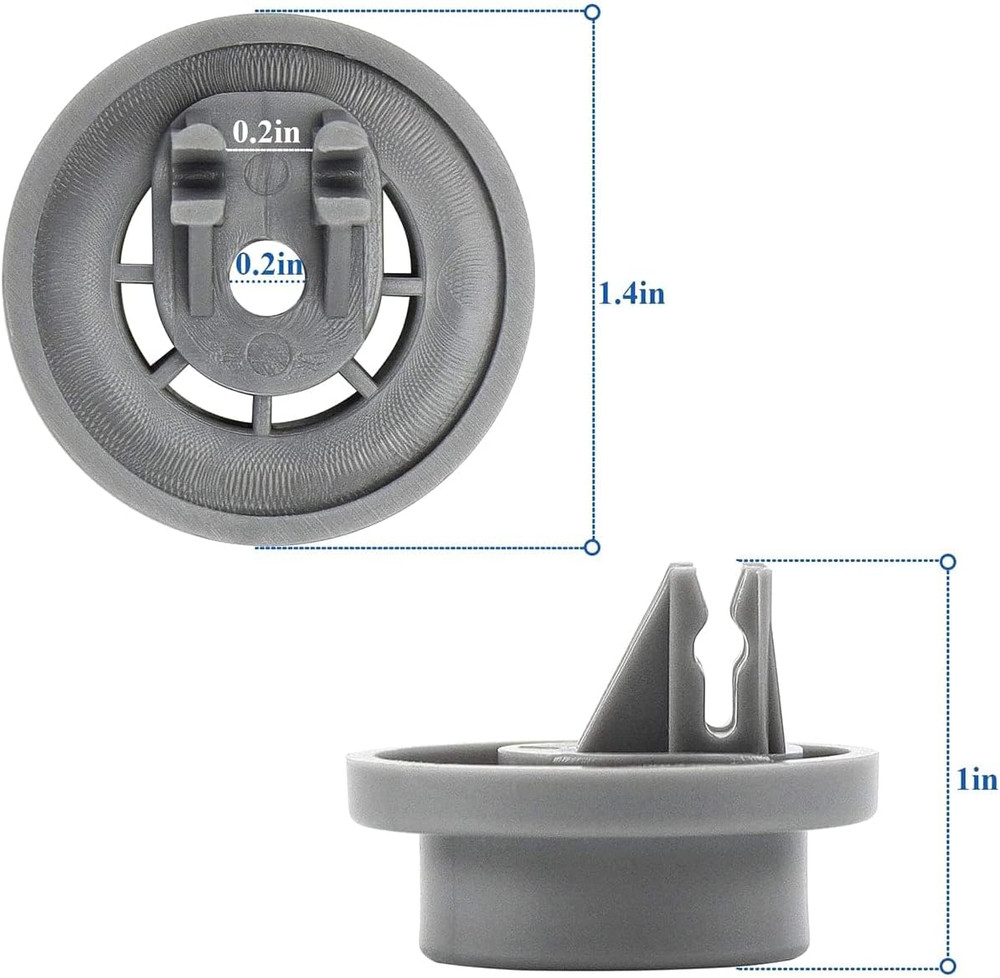 8-Pack Samsung Dishwasher Bottom Rack Wheel Rollers Replacement Parts