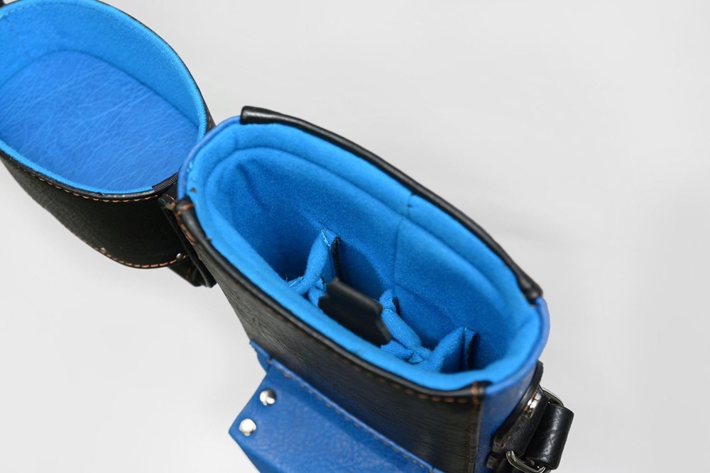 Delta 3x6 BLUE Transformer Case - Memory Foam - Leather Cue Case