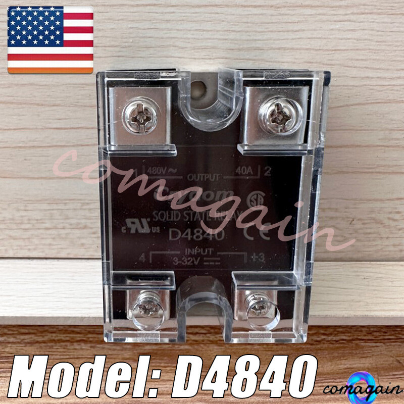 New SSR Solid State Relay For Crydom D4840 Output 480VAC 40A Input 3-32VDC