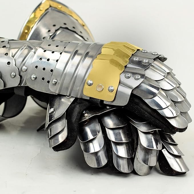 Medieval Warrior Gothic Knight Style Warrior Functional Gloves & Gauntlets gift