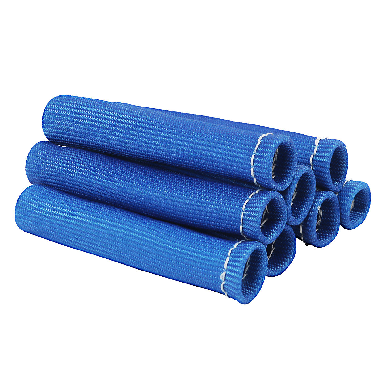Spark Plug Wire Boots Heat Shield Protector Sleeve 2500 Degree 6 Inch Blue 8Pcs