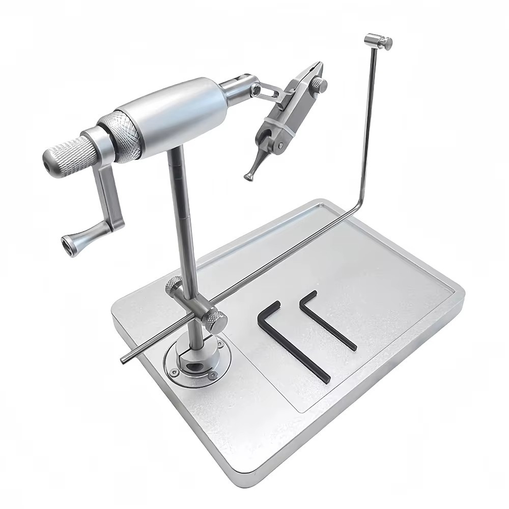 Adjustable Fly Tying Station with Rotating Bobbin Tool for Fly Tying Lure Making