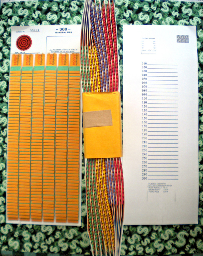 ( 4 Lot ) 300 Singles REGULAR "NOT Sure" TIP BOARD {010-300} Pull Tab Jar Ticket