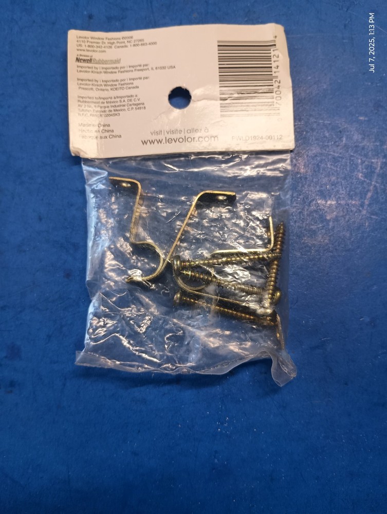 Levolor-Kirsch 7/16" Cafe Rod Brackets Pair 14121