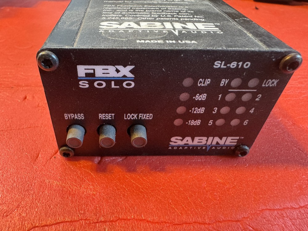 Sabine FBX SOLO SL-610 Microphone Instrument Feedback Controller adaptive audio.